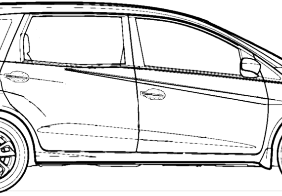 Honda Mobilio (2014) - Хонда - чертежи, габариты, рисунки автомобиля