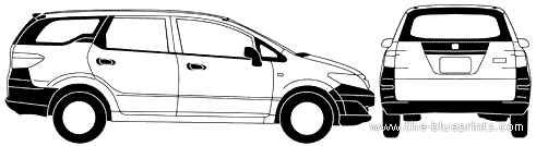Honda Partner Van (2007) - Хонда - чертежи, габариты, рисунки автомобиля