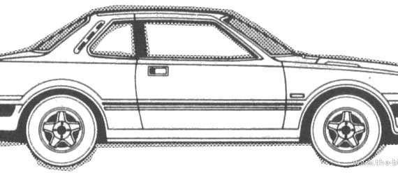 Honda Prelude - Хонда - чертежи, габариты, рисунки автомобиля