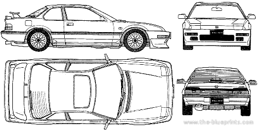 Honda Prelude 2.0Si (1986) - Honda - drawings, dimensions, pictures of the car