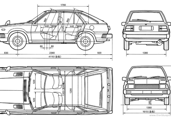 Honda Quint - Хонда - чертежи, габариты, рисунки автомобиля