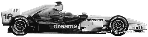 Honda RA118 F1 GP (2008) - Хонда - чертежи, габариты, рисунки автомобиля