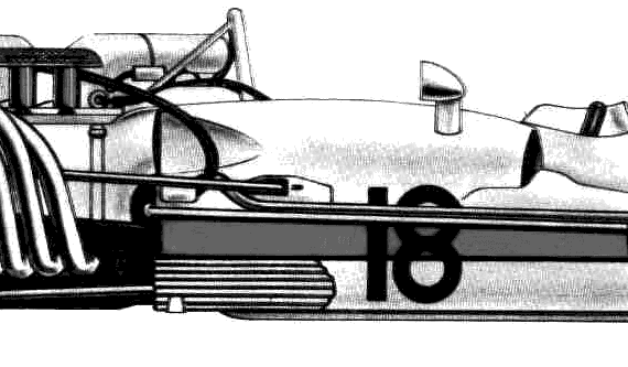 Honda RA302 F1 V8 (1968) - Хонда - чертежи, габариты, рисунки автомобиля