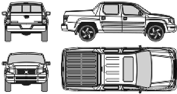 Honda Ridgeline (2006) - Honda - drawings, dimensions, pictures of the car