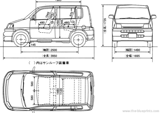 Honda SMX Lowdown - Хонда - чертежи, габариты, рисунки автомобиля