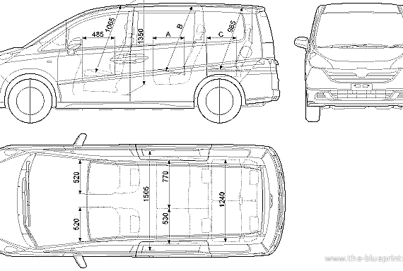 Honda Stepwagon (2006) - Honda - drawings, dimensions, pictures of the car