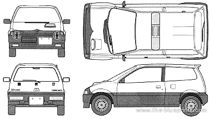 Honda Today (1989) - Honda - drawings, dimensions, pictures of the car