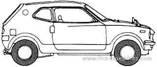 Honda Z (1970) - Хонда - чертежи, габариты, рисунки автомобиля