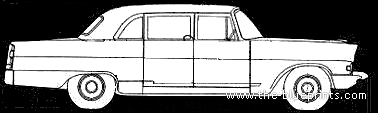 Hongqi CA72 Red Flag (1958) - Хонда - чертежи, габариты, рисунки автомобиля