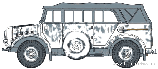 Horch Kfz.40 - Разные автомобили - чертежи, габариты, рисунки автомобиля