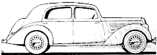 Hotchkiss 854 (1938) - Разные автомобили - чертежи, габариты, рисунки автомобиля
