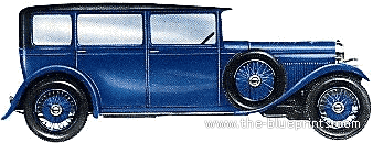 Hotchkiss AM 80 Saloon (1928) - Разные автомобили - чертежи, габариты, рисунки автомобиля