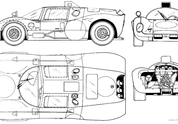 Howmet TX - Гоночный Classics - чертежи, габариты, рисунки автомобиля