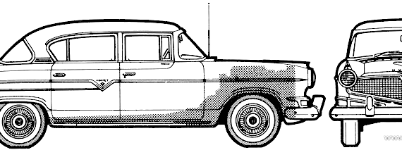 Hudson Hornet Special 4-Door Sedan (1956) - Разные автомобили - чертежи, габариты, рисунки автомобиля