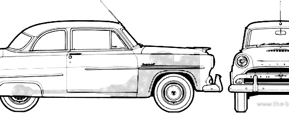 Hudson Super Jet 2-Door (1953) - Various cars - drawings, dimensions, pictures of the car