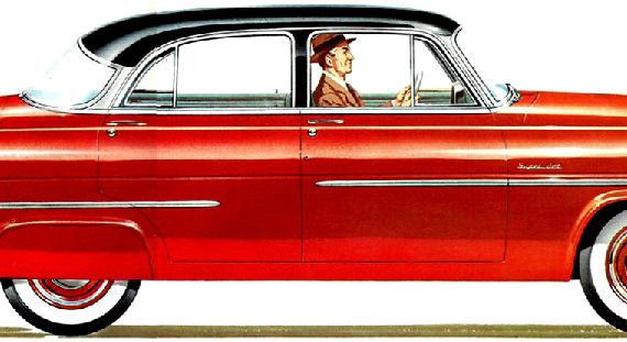 Hudson Super Jet 4-Door Sedan (1954) - Разные автомобили - чертежи, габариты, рисунки автомобиля