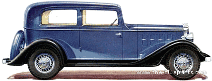 Hudson Terraplane Eight Coach (1933) - Разные автомобили - чертежи, габариты, рисунки автомобиля