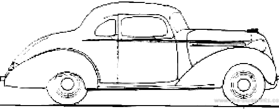 Hudson Utility Coupe (1937) - Разные автомобили - чертежи, габариты, рисунки автомобиля