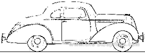Hudson Utility Coupe Pick-up (1937) - Different cars - drawings, dimensions, pictures of the car