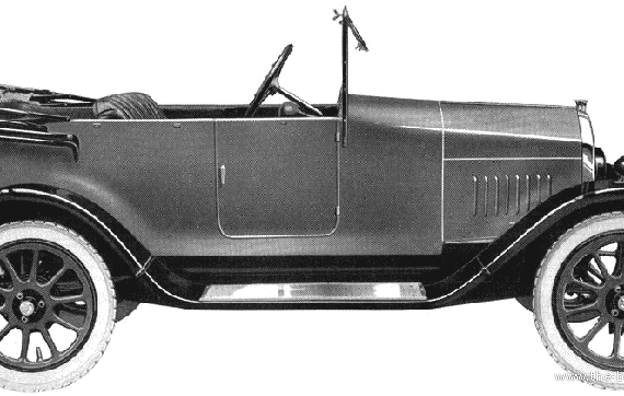 Humber 8hp 2 seater (1924) - Разные автомобили - чертежи, габариты, рисунки автомобиля