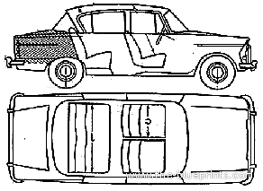 Humber Sceptre Saloon (1963) - Хамбер - чертежи, габариты, рисунки автомобиля