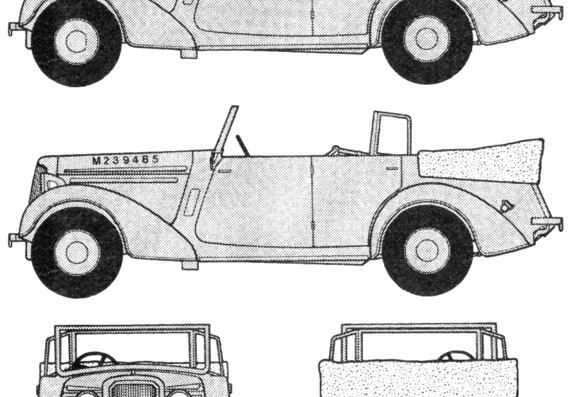 Humber Snipe Open Tiurer (1941) - Разные автомобили - чертежи, габариты, рисунки автомобиля