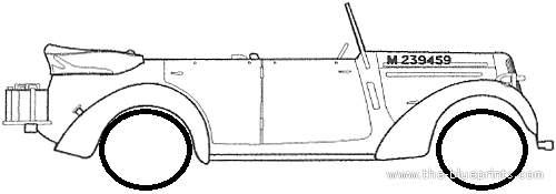 Humber Snipe Open Tourer (Montys) (1943) - Different cars - drawings, dimensions, pictures of the car