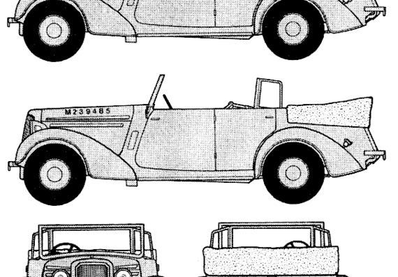 Humber Snipe Tourer Staff Car (1941) - Разные автомобили - чертежи, габариты, рисунки автомобиля