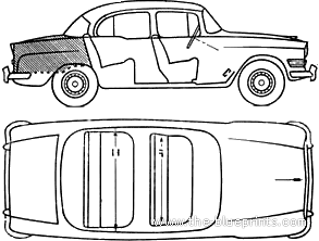 Humber Super Snipe (1959) - Хамбер - чертежи, габариты, рисунки автомобиля