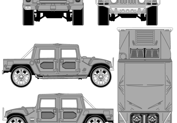 Hummer H1 Custom (2002) - Hammer - drawings, dimensions, pictures of the car