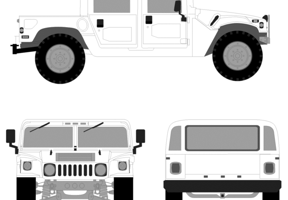 Hummer H1 Hard Top - Hammer - drawings, dimensions, pictures of the car