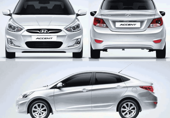 Hyundai Accent Blue - Hyundai - drawings, dimensions, pictures of the car