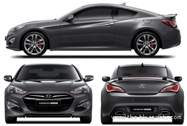 Hyundai Genesis Coupe (2013) - Hyundai - drawings, dimensions, pictures of the car