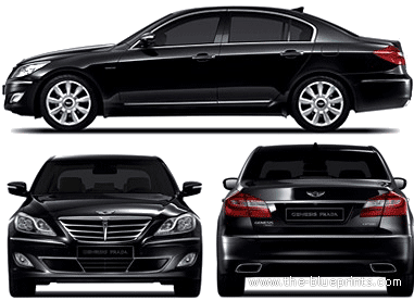 Hyundai Genesis Prada (2013) - Hyundai - drawings, dimensions, pictures of the car