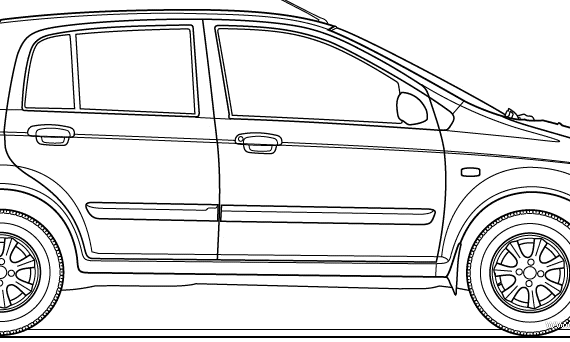 Hyundai Getz (2004) - Hyundai - drawings, dimensions, pictures of the car