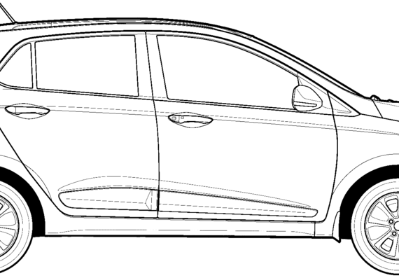 Hyundai Grand i10 (2014) - Hyundai - drawings, dimensions, pictures of the car