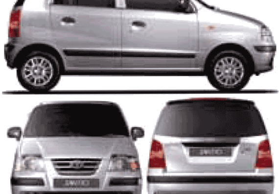 Hyundai IND Santro Xing (2011) - Хендай - чертежи, габариты, рисунки автомобиля