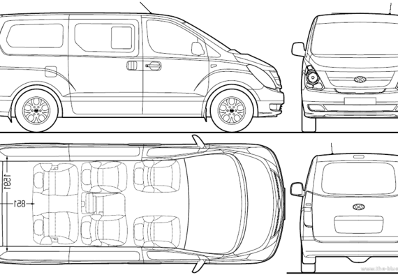 Hyundai Montana (2009) - Хендай - чертежи, габариты, рисунки автомобиля