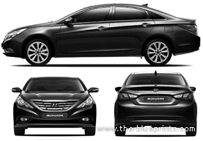 Hyundai Sonata (2010) - Hyundai - drawings, dimensions, pictures of the car