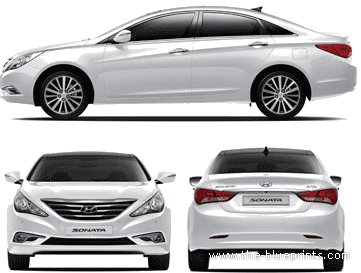 Hyundai Sonata (2013) - Hyundai - drawings, dimensions, pictures of the car