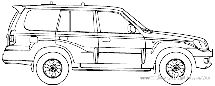 Hyundai Terracan (2006) - Хендай - чертежи, габариты, рисунки автомобиля