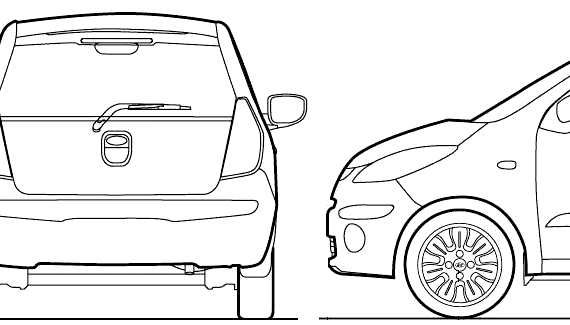 Hyundai i10 (2009) - Hyundai - drawings, dimensions, pictures of the car