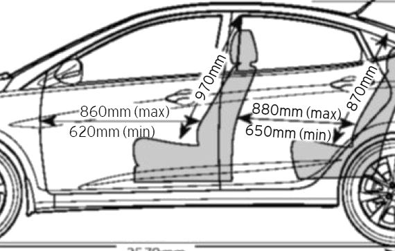Hyundai i25 Verna (2013) - Хендай - чертежи, габариты, рисунки автомобиля