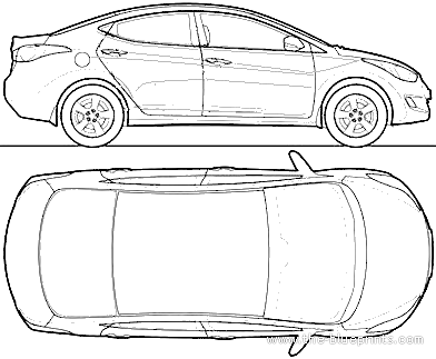 Hyundai i35 (2012) - Хендай - чертежи, габариты, рисунки автомобиля