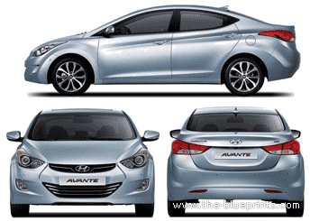 Hyundai i35 (2013) - Хендай - чертежи, габариты, рисунки автомобиля