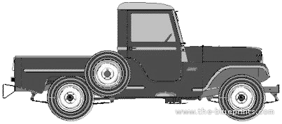 IKA Jeep JA-2 PA - ИКА - чертежи, габариты, рисунки автомобиля