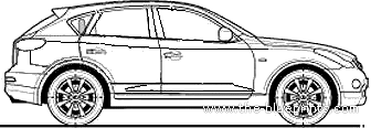 Infiniti EX37 GT (2009) - Инфинити - чертежи, габариты, рисунки автомобиля