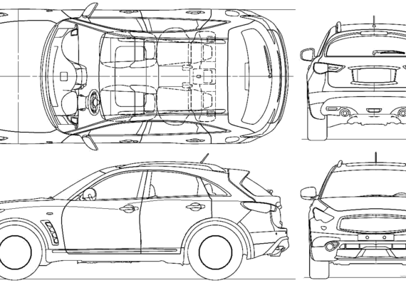 Infiniti FX50 (2010) - Infinity - drawings, dimensions, pictures of the car