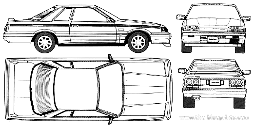 Infiniti M30 (1989) - Инфинити - чертежи, габариты, рисунки автомобиля
