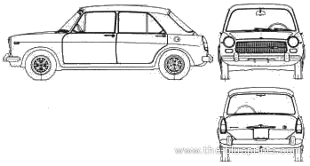 Innocenti 15 - Инноченти - чертежи, габариты, рисунки автомобиля